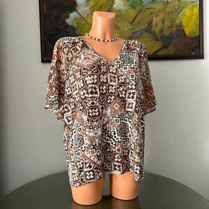 Calvin Klein NWT Short Sleeve Blouse, sz XL